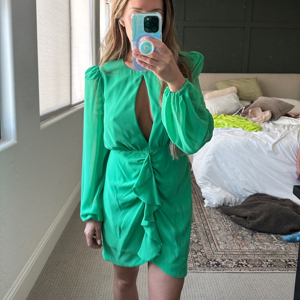 NBD Green Mini Dress